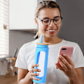 Pikkukuva 5 / 5: 600 ml karkkiväriset lasilasi, lämmönkestävä lasipullo lämmöneristyskannella