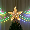 Miniatyrbild 5 av 7: Julgransstjärna med 10 LED med strömbrytare - 18 x 22 cm -