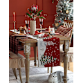 Miniatyrbilde 5 av 8: Julebordduk med snøfnugg og elg, juleinnredning