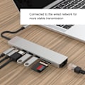 Miniatyrbillede 1 af 8: 8 i 1 TypeC til 4K til HDMI Docking Station Adapter Hurtigoplader Dock Station