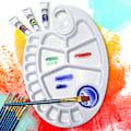 Miniatyrbillede 7 af 7: 1Ps Stor Maling Bakke Palet, Plast Maling Palet, Non-Stick Pal
