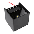 Miniatyrbillede 2 af 2: 7W LED Kvadratisk Cube Vægskinne Indendørs/Udendørs Hjem Soveværelse Ganglampe Sort Skall Kold Hvid