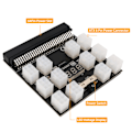 Miniatyrbillede 8 af 8: PSU-kort Sort PCB Plastmateriale 12 ATX 2x3 Pin Udgang LED Spændingsdisplay Strømstik