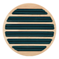 Miniatyrbillede 2 af 8: Træ 6 Slots Rund Form Ring Ørering Opbevaringsbakke Grøn Flannel Display Smykkeholder
