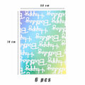Miniatyrbild 5 av 8: Presentpapper Set, Födelsedagspapper med Gradient Multi Color Grattis på Födelsedagen Textdesign, 6 Ark Presentpapper, Födelsedagspresentpapper