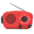 Miniatyrbild 1 av 5: Solardriven nödhandvev väderradio, bärbar självdriven NOAA AM/FM-radio