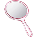 Miniatyrbillede 1 af 7: Pink håndholdt spejl 1X/ 2X forstørrelsesspejl