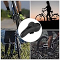 Miniatyrbillede 7 af 10: Mountainbike PVC Komfort Racing Cykelsaddel Tyk Blød Sæde (Sort)