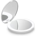 Pikkukuva 1 / 2: LED-valolla varustettu matkakosmetiikkapeili, 1x/10x suurennos -
