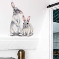 Miniatyrbillede 2 af 7: Påske vægklistermærker, påskehare vægklistermærker kanin vindue