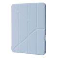 Miniatyrbillede 3 af 4: Til iPad Pro 12,9 tommer (2021)/(2020)/(2018) Tablet Etui Auto Wake/Sleep Origami Stativ Pu Læder + Akryl Cover - Mørkeblå--