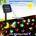 Miniatyrbild 4 av 8: Utomhus solcellslampor, 7 meter, 50 LED-lampor, blomma,