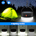 Miniatyrbilde 6 av 8: Campinglys, oppladbar solcelle campinglampe lommelykt multi