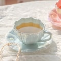 Miniatyrbilde 3 av 5: 300 ml blomsterkaffekopp og skålsett keramisk krus gavekopp ettermiddagste engros krus