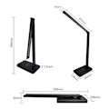 Pikkukuva 5 / 7: LED-pöytävalaisin, himmennettävä pöytävalaisin 6 W:n langattomalla latauksella ja USB:llä