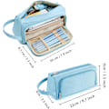 Miniatyrbillede 2 af 5: Etui, stor kapacitet 2 rum penneetuier, unisex pennetui, pennepose, penneetui, skoleartikler, penneetui med bæretaske