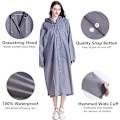 Miniatyrbillede 2 af 5: EVA Regnfrakke Vandtæt Regn Poncho Genanvendelig Unisex Mænd Kvinder