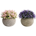 Miniatyrbillede 1 af 5: 2 stk. små kunstige planter til badeværelse, kontor eller hjem