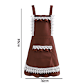 Miniatyrbild 2 av 5: Ruffles Outline Pockets Förkläde Kök Matlagning Rengöring Förkläde