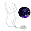 Miniatyrbillede 1 af 8: LED Neonlys Neon Skilt Kropsform Kunst Væghængt Dekorativ Lys USB Drevet til Soveværelse Bar Fest Bryllup Blåt Lys