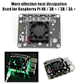 Miniatyrbillede 1 af 2: Køleventilator LED-lys computertilbehør til Raspberry Pi 4B / 3B GPIO-udvidelseskort