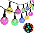 Miniatyrbild 2 av 6: 50 LED Solar Fairy Lights utomhus, 7M färgglada utomhuskristall B