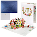 Pikkukuva 1 / 7: Zulbceo 70-vuotissyntymäpäiväkortti, kukka-popup-kortti, syntymäpäiväonnittelukortti, onnittelukortit, syntymäpäiväkortit kirjekuorella ja muistikortilla, ponnahduskortti,