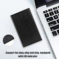 Miniatyrbild 1 av 2: 22I12-RTK 2.5 tums USB Parallellport Metall Ritning Notebook IDE Hårddisk Disk Kabinett Svart