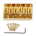 Miniatyrbilde 2 av 8: 6-strengers Gitarre Fast Saddle Bridge Hardtail Top Loader Jern Elektrisk Gitarre Saddle Bridge Utskifting Gull