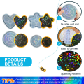 Miniatyrbillede 2 af 5: 4 stk. Holografiske Resin Støbeforme Silikoneforme til Epoxy Resin til