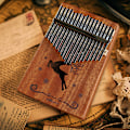 Miniatyrbillede 5 af 5: 17-tangenters kalimba tommelfingerklaver; stemmehammer, fingerdæksler, tangent