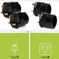 Miniatyrbilde 3 av 8: 2 stk reiseadapter, EU til UK uttak strømadapter