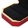 Miniatyrbillede 4 af 8: LED Lys Ring Box Smykke Display Gaveæske Smykke Opbevaringsæske til Forlovelse BryllupRød