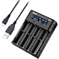 Miniatyrbillede 2 af 5: 18650 Batterioplader 4 Slot Automatisk med LCD Display