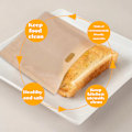 Miniatyrbilde 3 av 7: 4 Pakke Brødristerposer, Gjenbrukbare Brødristerposer, Non-Stick Brødristerposer, Brødristerposer for Grillet Ost, Lag Cheeze Toasties (17*19cm)