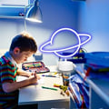 Miniatyrbillede 4 af 6: Planet Lys Neon Skilte Led Skrivebordsindretning Led Neon Skilt Nattelys