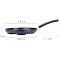 Miniatyrbillede 2 af 5: Pandekagepande, 24cm pandekagepande med 4 huller, non-stick rund