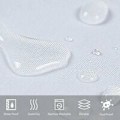 Miniatyrbillede 5 af 5: 1 stk. skimmelresistent bruseforhæng vaskbart vandtæt stof store polyester bruseforhæng til badekar eller badeværelse hvid 200x220cm
