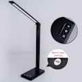 Pikkukuva 3 / 7: LED-pöytävalaisin, himmennettävä pöytävalaisin 6 W:n langattomalla latauksella ja USB:llä