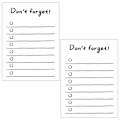 Miniatyrbillede 1 af 5: 2 stk. To Do List Notepad 65*x89mm, Simpel tjekliste,  Sød