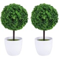 Miniatyrbild 1 av 7: 2-pack konstgjorda topiary-blomkrukor