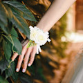 Miniatyrbillede 8 af 8: WENTS Rosen Blomster Håndled Corsage Sølv Bling Bånd Rhinestone
