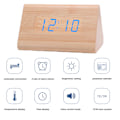 Miniatyrbild 3 av 5: Kreativ smart LED-träklocka lysande elektronisk väckarklocka