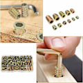 Miniatyrbilde 5 av 5: M4 M5 M6 M8 M10 Sekskantmuttere med gjengede innsatser, Sink-legering Sekskantede gjengede innsatsmuttere Innsatser,(230PCS)