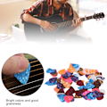 Miniatyrbillede 7 af 8: 100 stk. guitarplektre i farverigt celluloid - værktøj til fingerbeskyttelse - strengeinstrumenter - 0,46 mm