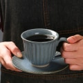 Miniatyrbilde 4 av 5: 160 ml retro blomster latte med brett Enkelt europeisk håndvasket kaffekopp