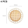 Miniatyrbillede 2 af 5: Håndlavede Rattan-underlag til værelsesindretning - Boho-underlag til