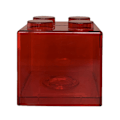Miniatyrbild 1 av 5: Genomskinlig sparbössa i form av byggklossar, rektangulär transparent myntsparbössa för barn pojkar flickor röd 8,9x8,9x9,2cm / 3,5x3,5x3,6in