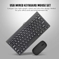 Miniatyrbilde 1 av 5: Ultra tynn USB kablet tastatur optisk mus sett combo for PC bærbar PC
