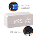 Miniatyrbild 3 av 5: Trådlös laddningsträklocka, digital elektronisk väckarklocka